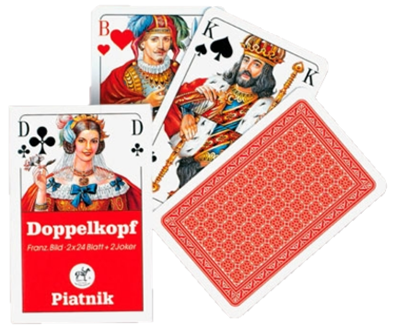 Tarock Blitz 54 Blatt SF PIATNIK single deck 54 playing cards game RED 